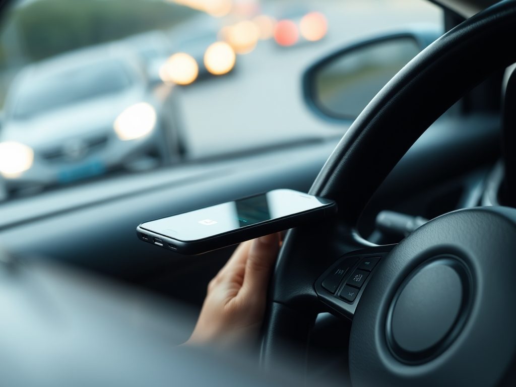 Telefon za kierownicą: kiedy grozi mandat 500 zł i 12 punktów karnych (art. 45 Prawa o ruchu drogowym)